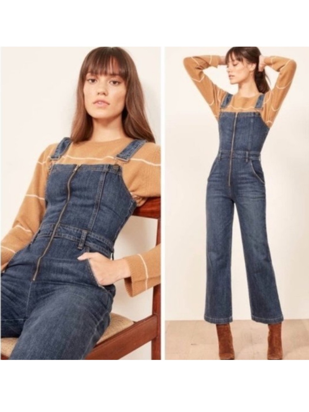 Reformation Jenny Jumpsuit with Front Zip size 2